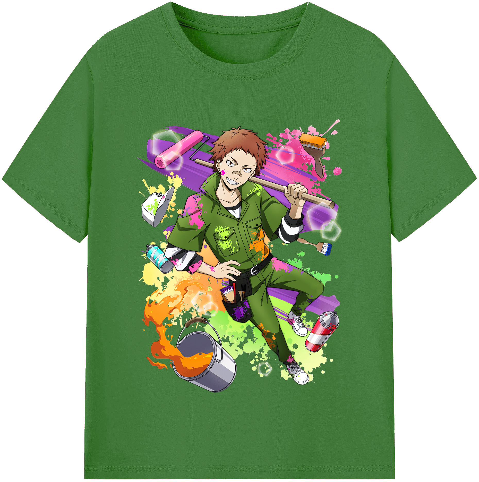 （画像用） 文豪ストレイドッグス Bungo Stray Dogs レディースカジュアルプリントTシャツ（綿100％）